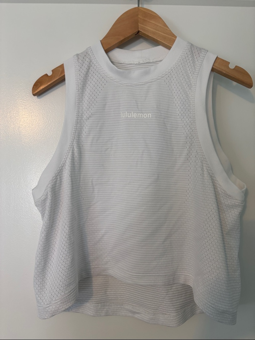Lululemon Swiftly High Low Tank Top, White, Size 4